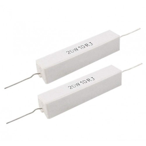 20Watt 8 Ohm WIREWOUND 20W 8 Ohm Ceramic Cement Power Wirewound Resistor 8 Ohm 20Watt Wire Wound 2Pin Leads Fixed Cement Resistor 5% Tolerance - product image