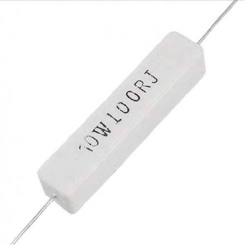 10Watt 10 Ohm Resistor WIREWOUND 10 Ohm 10W Resistor Ceramic Cement Wirewound Resistor 10 Ohm 10 Watt Wire Wound Fixed Cement Resistor 5% Tolerance 2 Pin Leads - product image