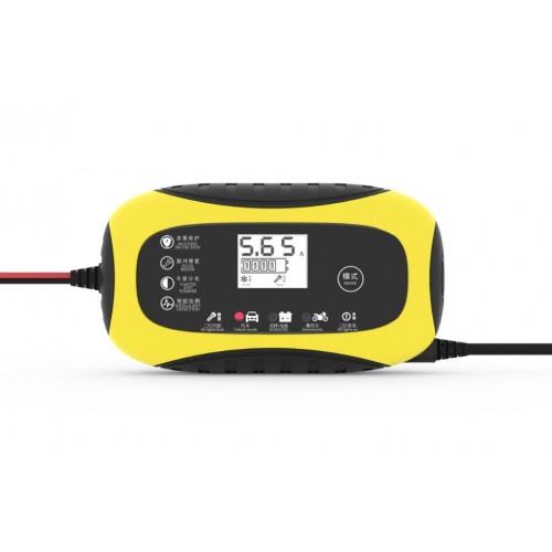 12V 6A 10A Intelligent Pulse Battery Charger with LCD Display - product image