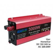 3000W Pure Sine Wave Solar Inverter Input 12V 24V 48V DC to Output 220V AC