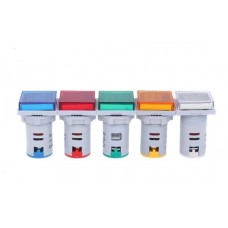 22MM AC20-500V Voltmeter Square Panel LED Digital Voltage Meter Indicator Light AD101-22VMS
