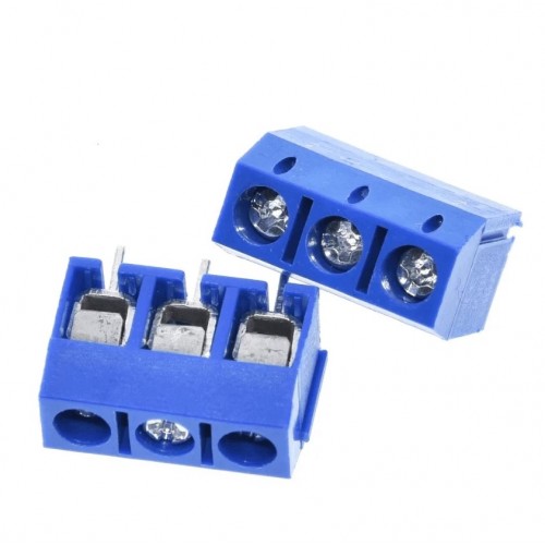 3 Pin Pitch 5.0mm Straight Pin Screw PCB Terminal Block Connector Blue - product image