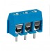 3 Pin Pitch 5.0mm Straight Pin Screw PCB Terminal Block Connector Blue thumbnail image 2