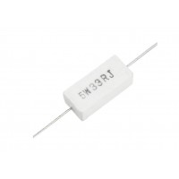 5Watt 33 Ohm WIREWOUND 5W 33 Ohm Ceramic Cement Power Wirewound Resistor 33 Ohm 5 Watt Wire Wound 2Pin Leads Fixed Cement Resistor 5% Tolerance