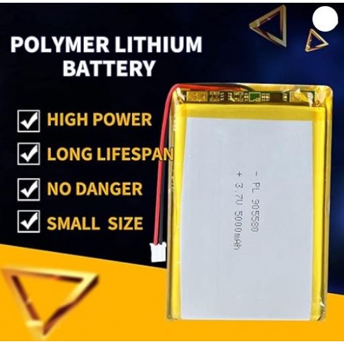  3.7V 5000mAh Lithium Polymer Rechargeable Battery - product image