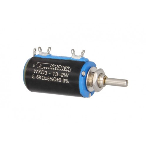 5.6K OHM ROTARY MULTITURN WIREWOUND POTENTIOMETER WXD3-13-2W - product image