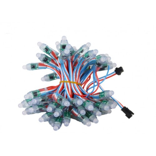 WS2811 LED Pixel Light String Advertising Pouring Waterproof Full Color Perforated Light 50Pcs 12mm DC 5V - product image
