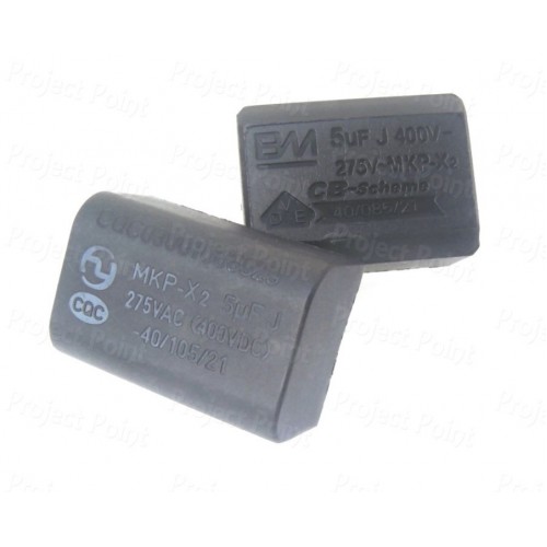 5uF 275V AC (400V DC) Class X2 Box Type Capacitor - product image