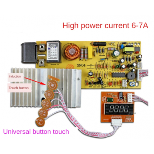 6-7A Touch Screen Induction Cooker Motherboard – Universal Board for Repair &amp; Modification in BD - product image