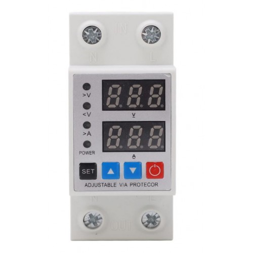Digital Adjustable Voltage Protector Dual Display Relay Voltage Current Protective Device 130 to 300V - product image