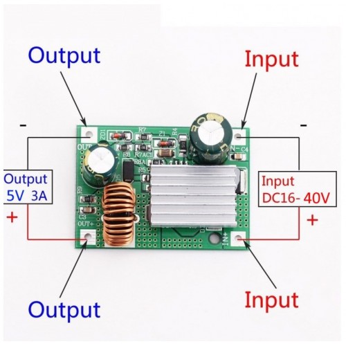 9-40V to 5V 3A Step Down Power Supply Buck Converter - product image