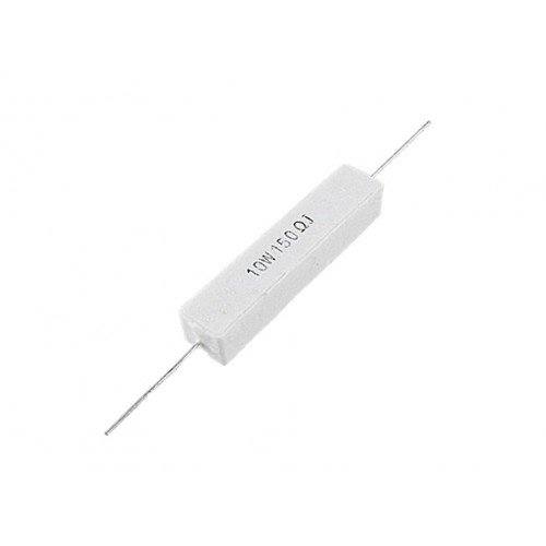 10Watt 150 Ohm Resistor WIREWOUND 150 Ohm 10W Resistor Ceramic Cement Wirewound Resistor 150 Ohm 10 Watt Wire Wound Fixed Cement Resistor 5% Tolerance 2 Pin Leads - product image
