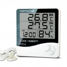 HTC-2 Digital Humidity & Temperature Meter With Clock