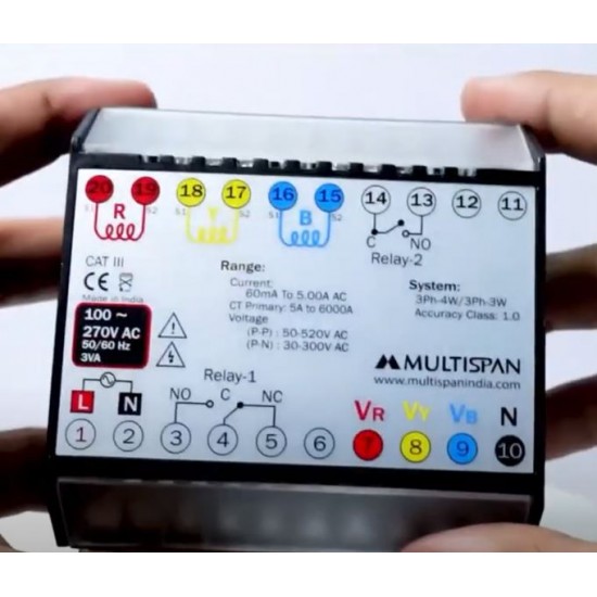 Multispan Motor Protection Device MPD-19N, 3 Phase relay