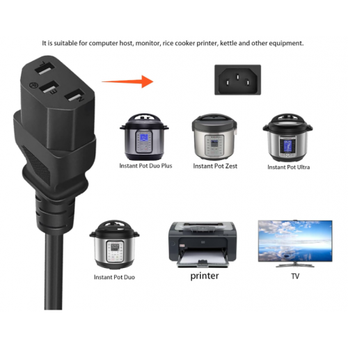 AC Power Cord for Electric Pressure Cooker, Quick Pot, Rice Cooker ...