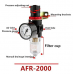 AFR-2000 Pneumatic Filter Regulator Air Treatment Unit Pressure Gauge thumbnail image 4