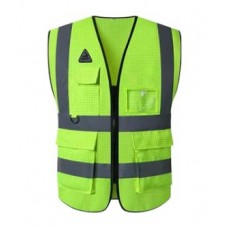 Anti-Static Reflective Clothing Electric Safety Multi-Pocket Reflective Vest Anti-Static Reflective Vest for Mine Oil Field Gas Station