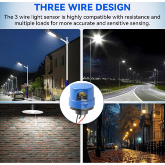 Automatic On Off IP65 Waterproof Photo Control Light Sensor Switch Photocell Street Lamp Light Controller AC 220V 10A