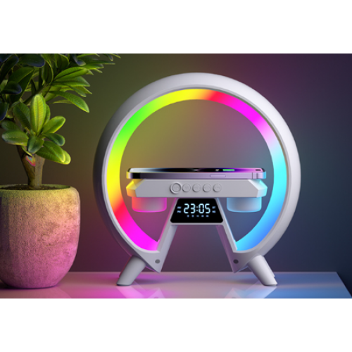 Bluetooth Audio New Large GX63 Private Model Cross-border Mobile Phone Wireless Charging Clock Night Light Dual Speaker Bluetooth Audio - product image