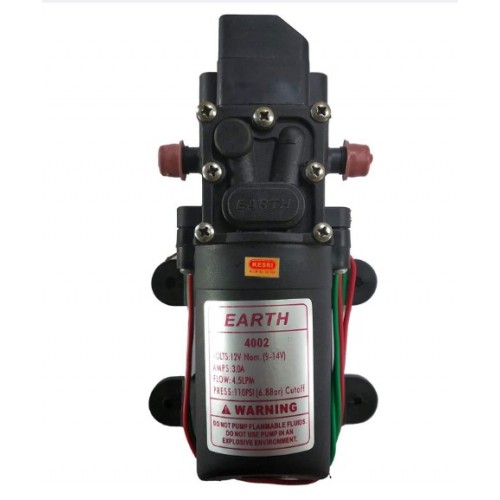 DC 12V 60W Mini Micro Diaphragm High Pressure Water Pump Automatic Switch 5L/min - product image