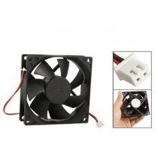 DC 12V Black 80mm Square Plastic Cooling Fan for Computer PC Case CPU Cooler
