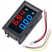 DC 0-100V 10A Digital Voltmeter Ammeter Dual Display