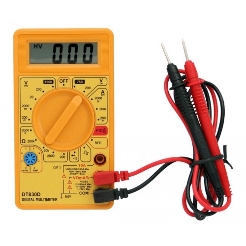 DT830D Digital Multimeter DC/AC Voltage Current/A Resistance/ ohm Test - product image