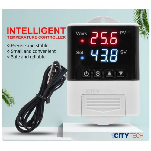 DTC1110 Digital Thermostat Intelligent Temperature Controller AC110-220V Cooling Heating Switch with Sensor - product image