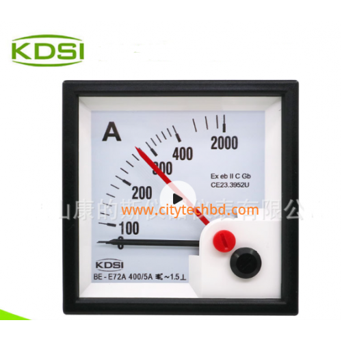 CE Approved explosion-proof ammeter BE-E72A AC400/5A 5 times over-load with red needle - product image