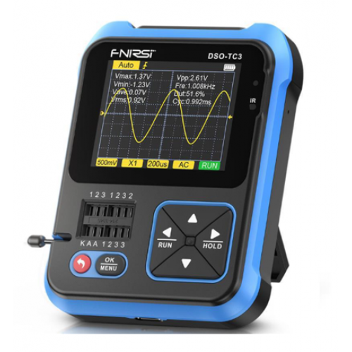 FNIRSI Digital Oscilloscope and Transistor Tester DSO-TC3 WITH P6100 High Voltage Probe - product image