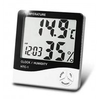 HTC-1 Hygrometer Digital Temperature & Humidity Meter + Clock