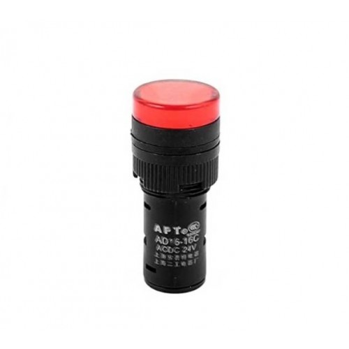 Indicator Pilot Lamp 16mm Round Head Red_DC 24V - product image