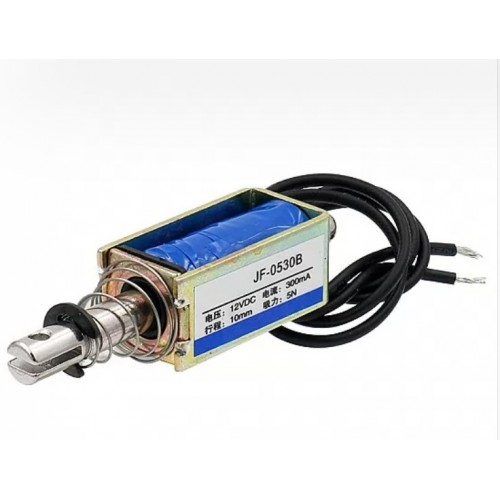  JF-0530B DC 12V 1A 10mm 5N Push Pull Solenoid Electromagnet - product image
