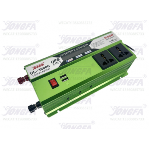 JONGFA Digital Display 1000W Inverter with 10A Auto-Cut Battery Charger – 4-in-1 Solar IPS in BD: - product image