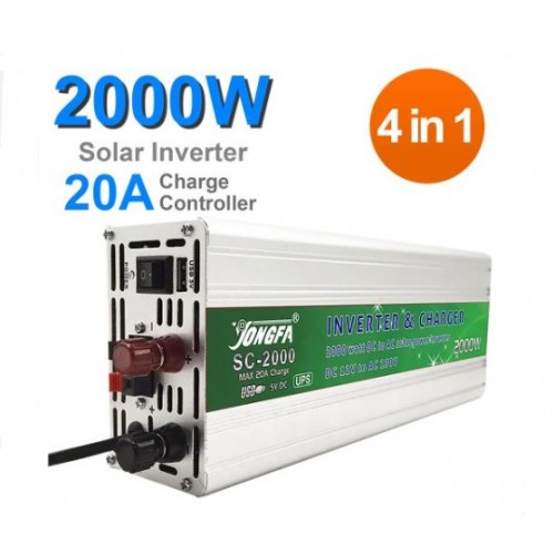 Jongfa 2000W Solar Inverter + Battery Charger USB with Auto Cut Off UPS - product image