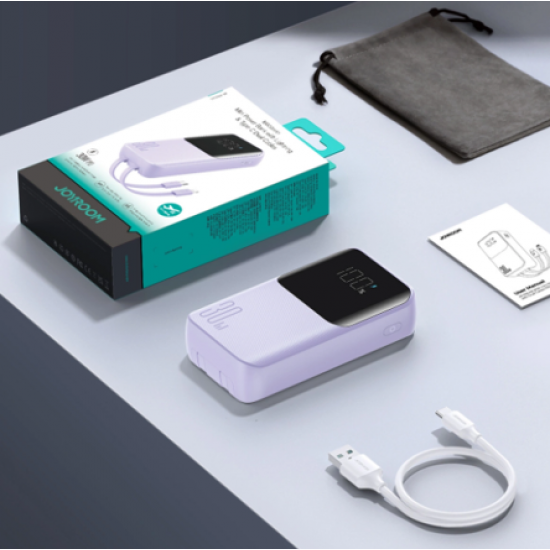 Joyroom JR-PBC06 & PBC07 30W 10000-20000mAh Mini Power Bank with Dual Cables