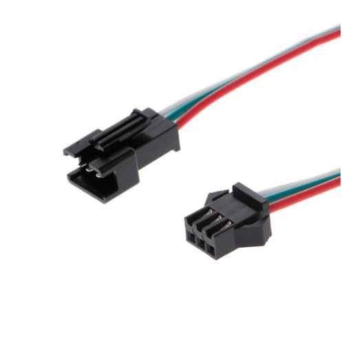 1Pair- 3Pin BLACK JST Connector 3 Pin Kit LOCK Type JST Male Female Connector Plug 2.54mm 3 Pin Male Female Battery Connector 150mm Cable Male Female Socket Plug - product image