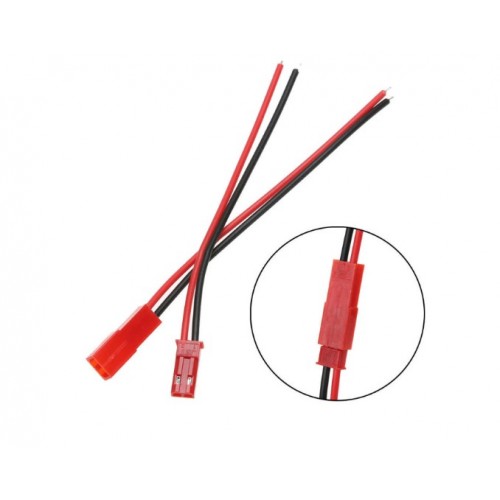 JST connectors (male+female) Pair 95mm - product image