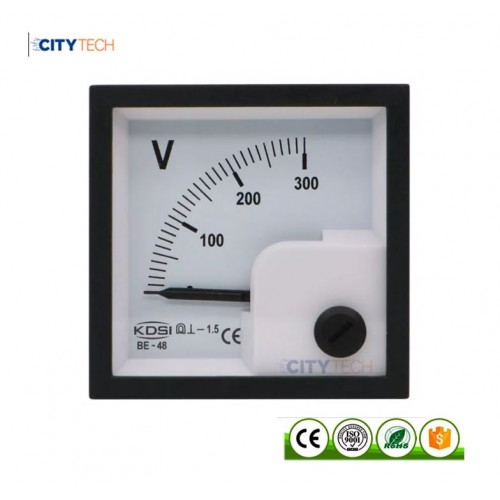 KDSI BE-48 DC300V panel analog small 0-300v voltmeter  - product image