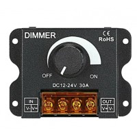 LED Light Adjuster DC 12-24V 30A/No Strobe with Knob Switch LED Light Bar Brightness Adjuster Dimmer