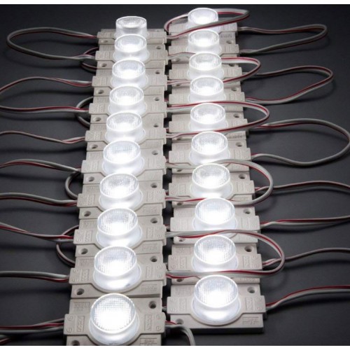 LED Modules with Lens for Light Box DC12V 110LM 1.5W Waterproof IP65 with Adhesive Tape Back - 20pcs/pack - product image