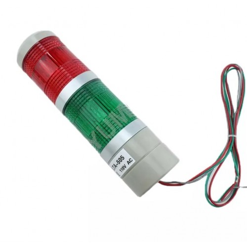 LTA-505-2T LED Industrial Signal Tower Light Buzzer Alarm - product image