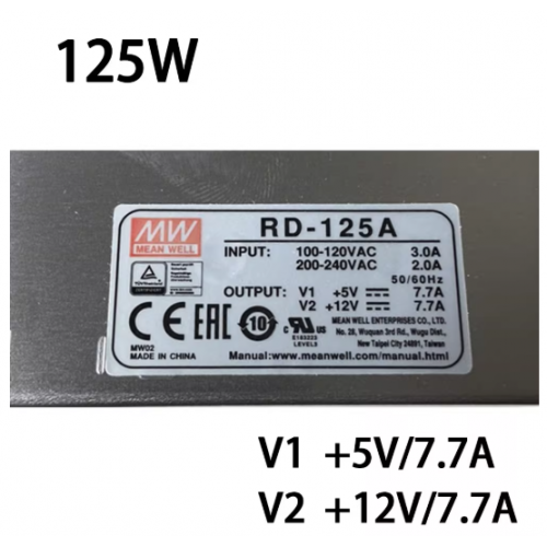 Mean Well RD-125A Dual Output Switching Power Supply 130.9W 5V 12V - product image