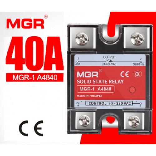MGR-1 A4840 Single-Phase Solid State Relay 40A AC-AC SSR-40AA - product image