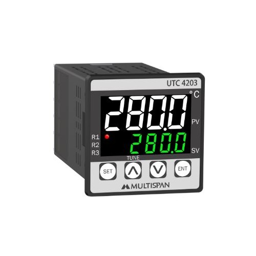 Multispain Temperature Controller UTC-4203 4-Digit Dual Display Three Output PID Controller - product image