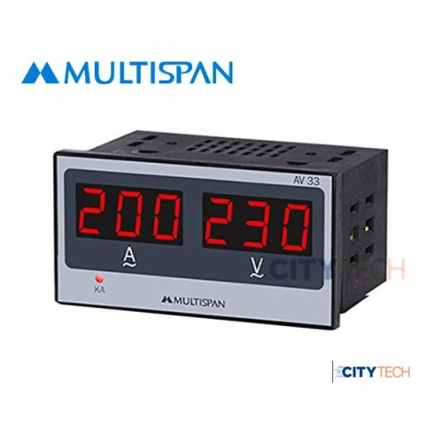 Multispan AV-33 Digital Ampere + Volt Meter Single Phase - product image