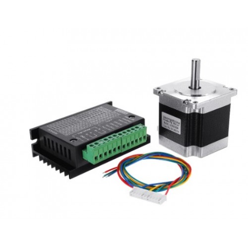 Nema 23 23HS5628 2.8A Two Phase 6.35mm Shaft Stepper Motor With TB6600 Stepper Motor Driver - product image