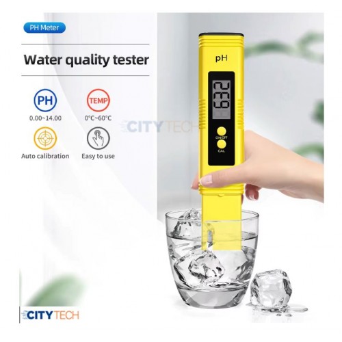 PH Meter Tester 0.01 PH Tester with 0-14 PH Water Quality Tester for Drinking, Pool, Kitchen, Laboratory and Aquarium Water - product image