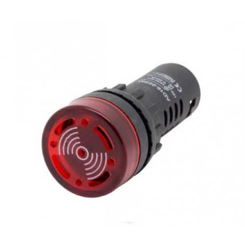 Plastic Buzzer Alarm 22mm 24V RED - product image