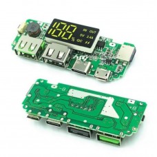TOP CLASS Power Bank Circuit Dual USB 5V 2.4A Type-C Micro Lightning USB Mobile Power Bank 18650 Charging Module Lithium Battery Charger Board Circuit Overcharge Overdischarge Short Protection